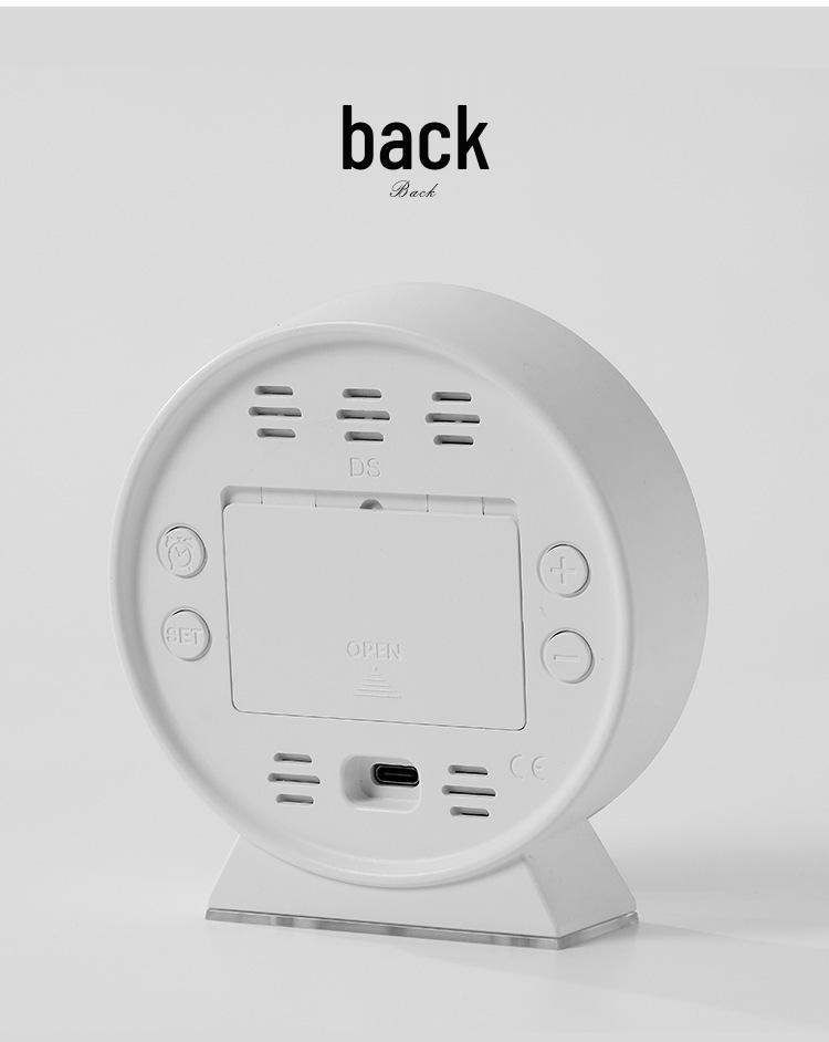 Multifunctional LED Alarm Clock with Night Light & Sweep Second Hand - Model 6680
