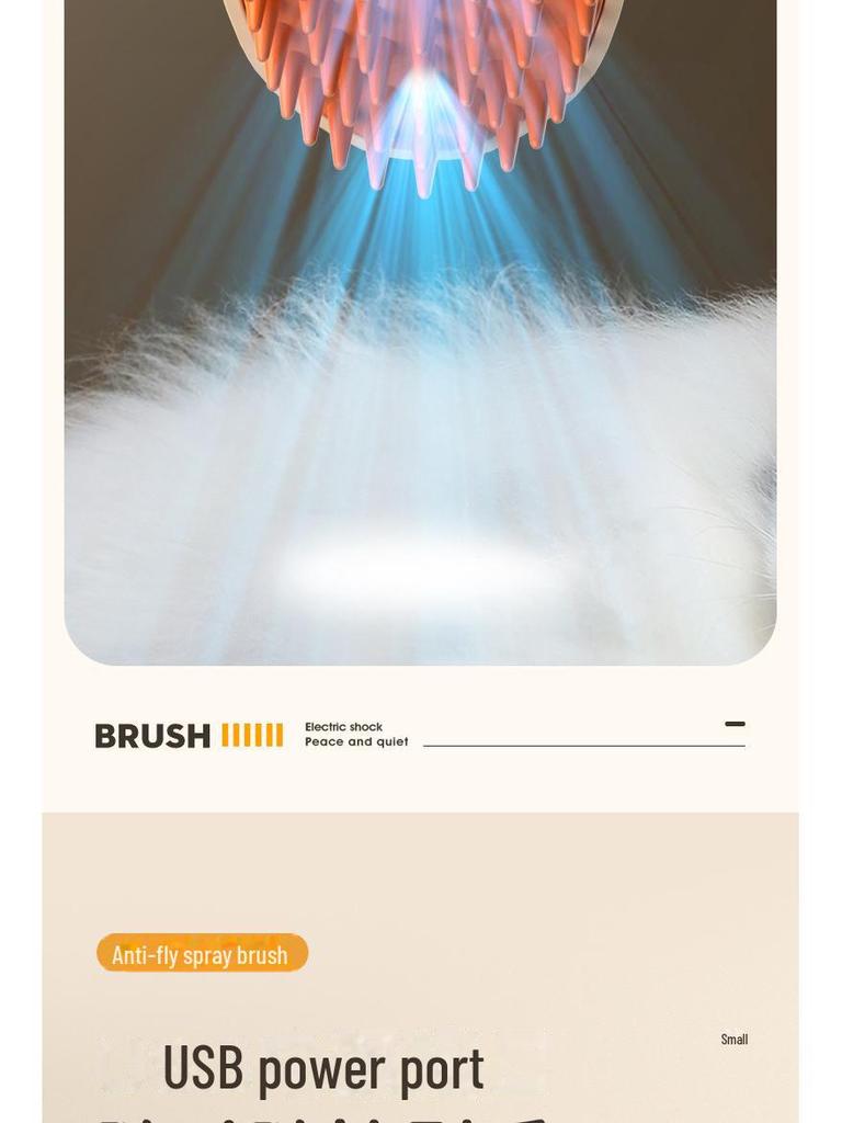 Electric Pet Massage Comb: Anti-Flyaway, Detangling Bath Brush for Cats