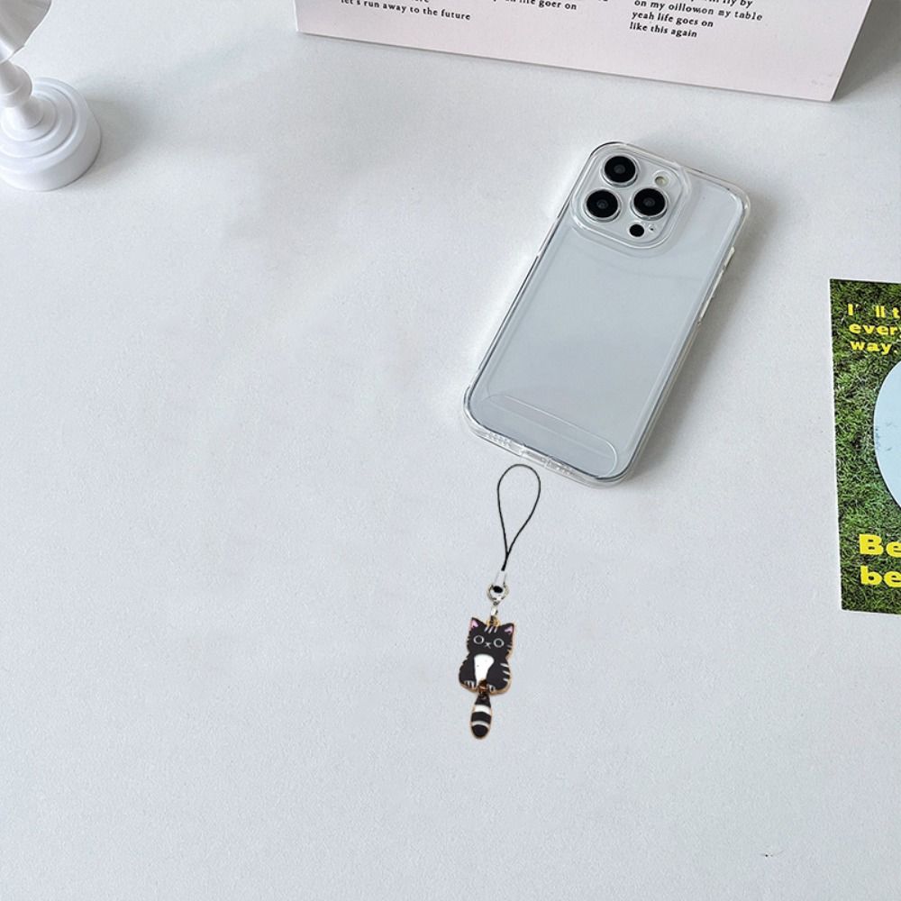Kitten Pendant Cat Phone Strap Wag Tail Phone Lanyard Bag Decor Y2K Phone Charm Jewelry Gift