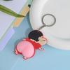 Cartoon Bouncy Butt Keychain - Soft Rubber Squeeze Pendant for Bags & Cars