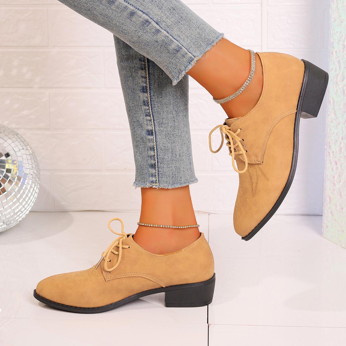 

Замшевые туфли на среднем каблуке женские туфли с острым носком 2025 года зимняя тенденция гладиаторы повседневные прогулочные туфли на толстом каблуке модные туфли на шнуровке zapatillas mujer 42 хаки