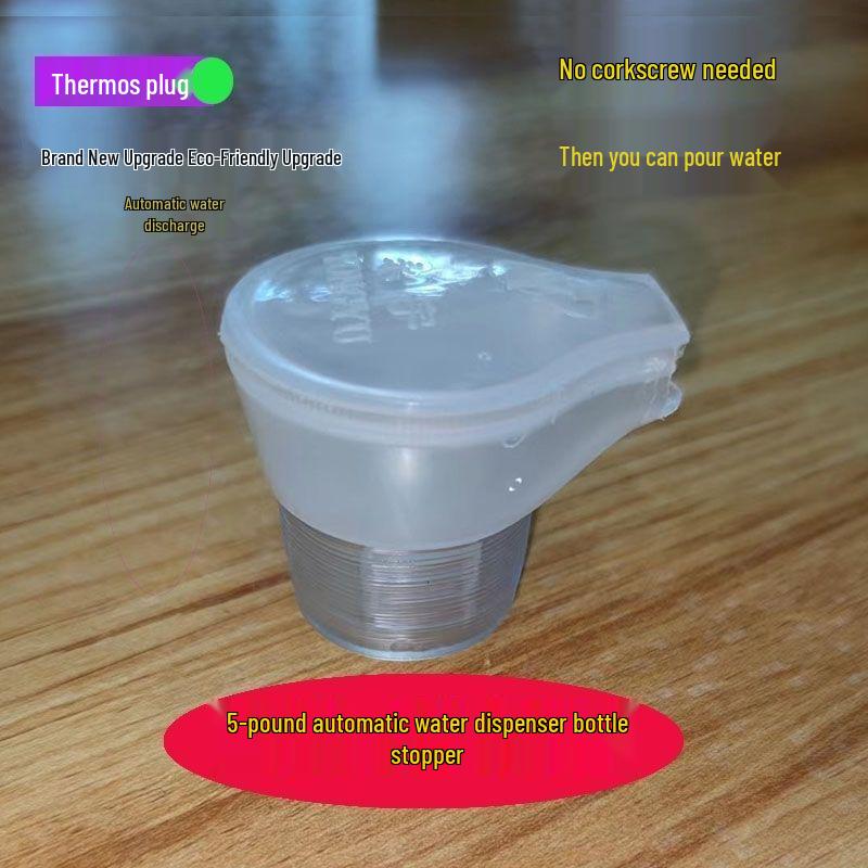Insulated Thermos Lid with Silicone Cork and Wooden Top for Hot Water Bottles