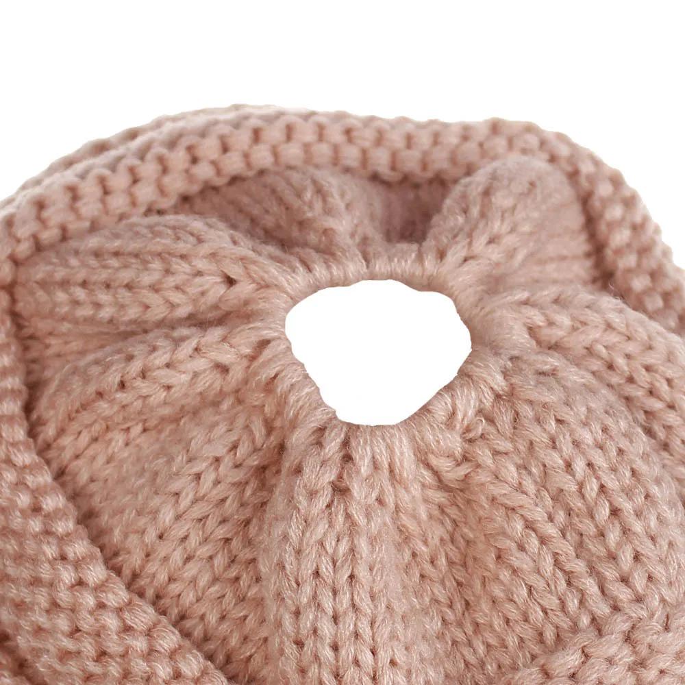 Skiing Sports Hat Thermal Ponytail Hat for Women with A Hollowed-out Brim Peaked Cap Baseball Cap Autumn and Winter Casual Hat