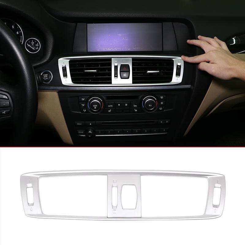 

Для BMW X3 F25 2011-2017 автомобильный ABS матовый хром салон автомобиля центральная консоль кондиционер вентиляционное отверстие рамка крышка декор Style A-Silver