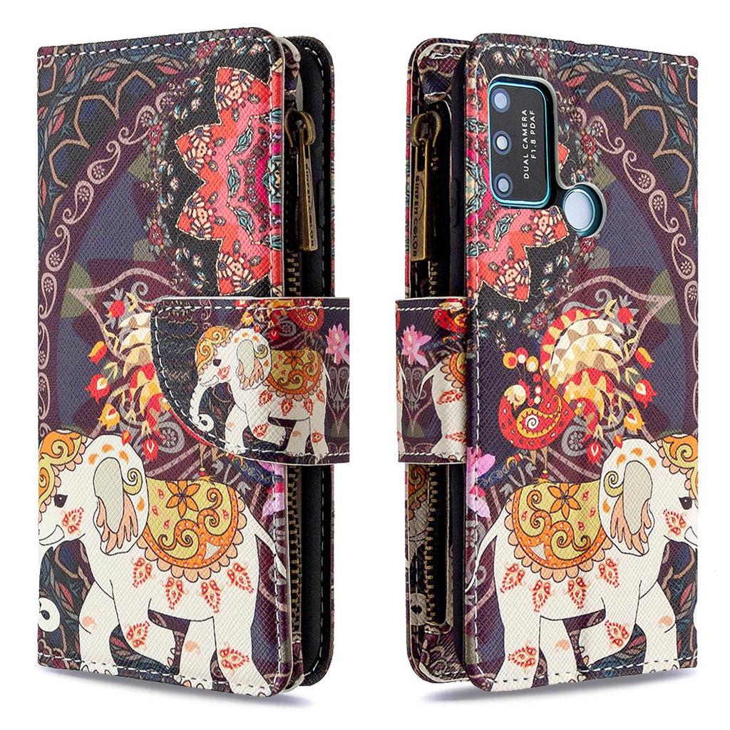 Multi-Functional Magnetic Wallet Zipper Purse Clutch Shock Cover Flip Credit Card Leather Case for Samsung Galaxy A81 A01 A51 A71 A50 A10 A20 S10 S20