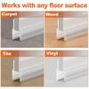 100cm Door Draft Stopper Soundproof Transparent Door Bottom Sealing Strip Self-adhesive Insect Prevention Weather Stripping