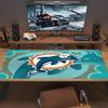 Miami Dolphins Logos Color Mouse Pad Large Gaming Table Cushion Non-slip Laptop Tablet Big Mousepad XXL Mat Mini PC Playmat With Lock edge