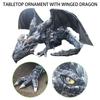 Dragon Statue Garden Reison Dragon Sculpture Vintage Flying Dragon Ornaments for Outdoor Yard Fences Sidewalks Halloween Decor