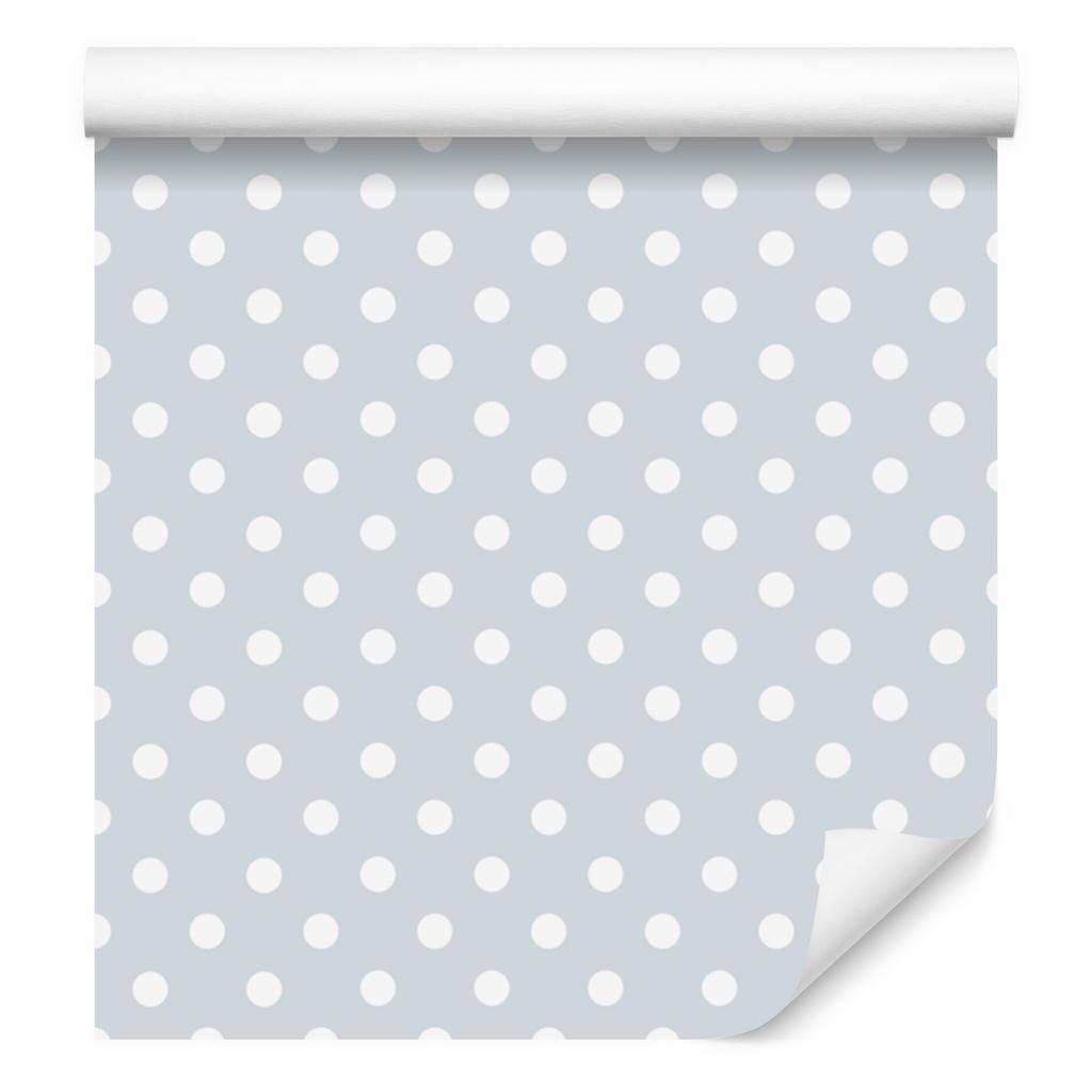Light gray and white dots wallpaper for living room and bedroom 50x1000