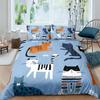 Heimtextil Cartoons Niedliche Katze Bettbezug Bettdeckenbezug Kissenbezug Junge Mädchen 23-teiliges Polyester Bettwäscheset King Queen Einzelgröße