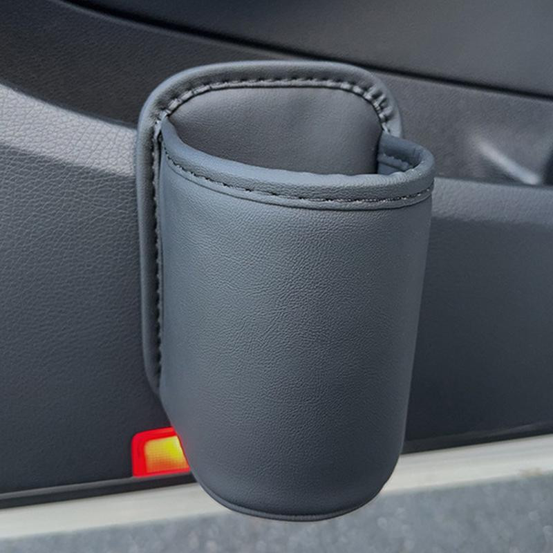 pu Leather Car Door Cup Holder Auto Drink Rack Storage Bin Auto Back Seat Cup Holder Organizer For Car Interior Accessories