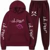 Mens Streetwear Hooded Sweatshirt Pants Set Casual Outfit Trendy Urban Style