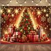 Christmas Party Decor Banner Background Christmas Tree Gift Family Party Birthday Photography Decoration Background Cloth