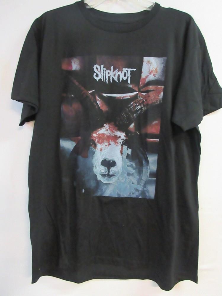 ОФИЦИАЛЬНЫЙ МЕРЧ SLIPKNOT КРОВАВЫЙ КОЗЕЛ ГРУППА КОНЦЕРТ МУЗЫКА ЭКСТРА БОЛЬШАЯ Унисекс Футболка XXL
