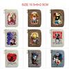 Death Note Zipper PU Wallet Short Multiple Card Slots Purse