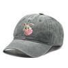 Rabbit Pink Heart Printed Snapback Baseball Cap Adjustable Inelastic Baseball Hat Flat Cap For Daily Wear Hiking Fishing