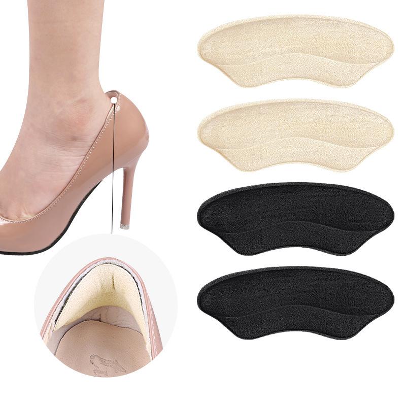 Fersenpflaster-Set High Heels Weich Verschleißschutz Anpassung und Anti-Rutsch Halbe Größe Samtstoff Multifunktional Zufälliges Pflaster