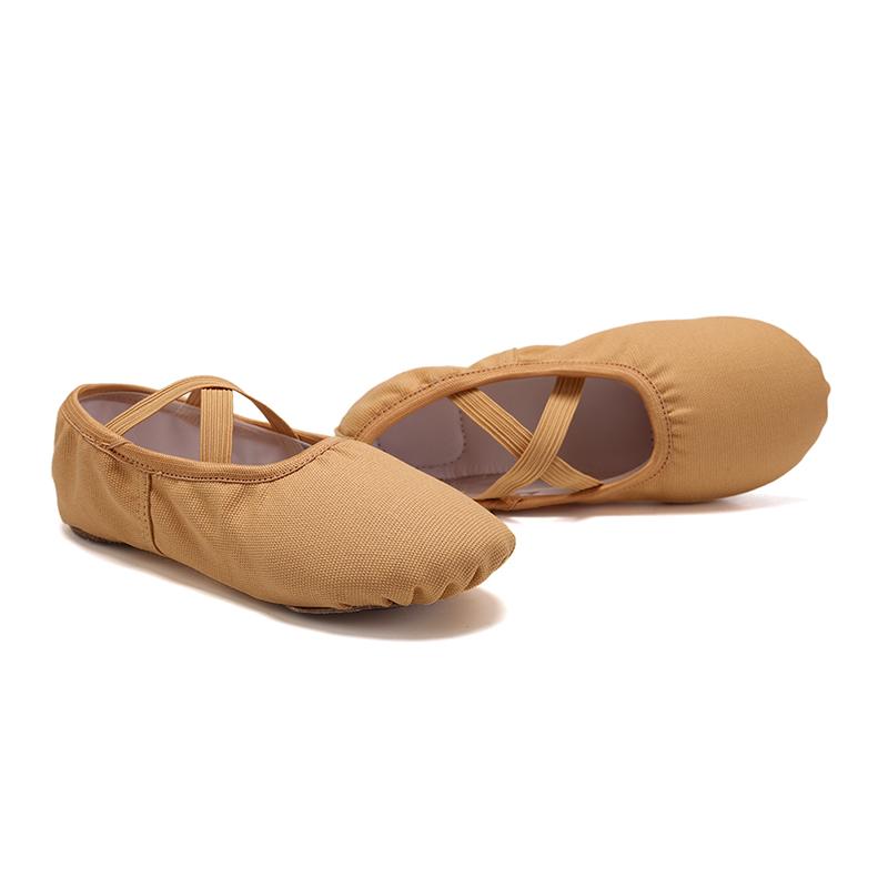 Children Girls Adults Ballet Flat Bottomed Dance Shoe Breath Canvas Soft Soled Practice Dance Shoes