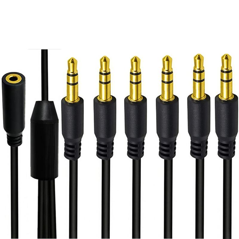 3.5mm Male To Female Audios Cable Gold Plated Connectors Universal Compatibility for Speakers Headphones and Devices