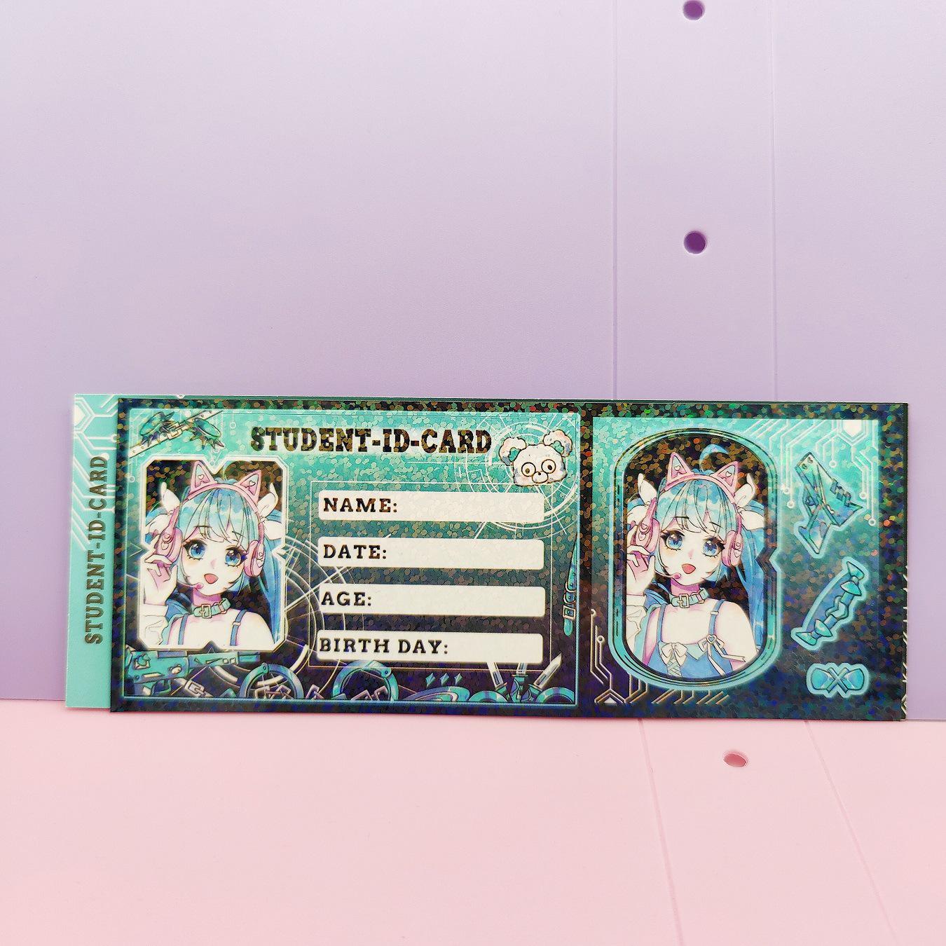 Original Korean Guka Anime Idol ID Card Stickers