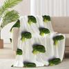 Food Vegetables Meat Pattern Flannel Throw Blanket for Sofa Couch Chair Bed Decor Lightweight Soft Warm Gifts for Teens and Kids