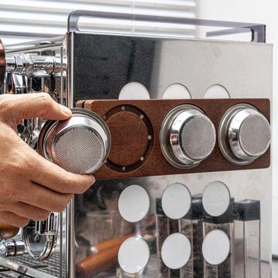 58mm Coffee Filter Basket Storage Tray Magnetic Wall Mounted Coffee Grounds Bowl Rack Single/Double Bowl Blind Bowl Rack