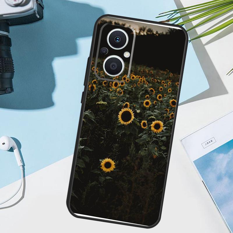 Sunny Sunflower Cover For OPPO Reno 8 7 Lite 10 11 12 13 14 Pro 11F 12F 13F 14F OPPO Find X8 X5 X9 Pro Case