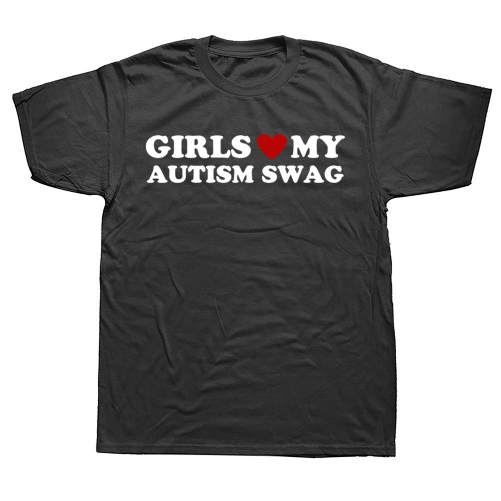 

Girls Love My Autism Swag Funny Autistic Boy Gifts Awareness T Shirts Cotton Streetwear Short Sleeve Birthday Gifts T-shirt M... S разноцветный