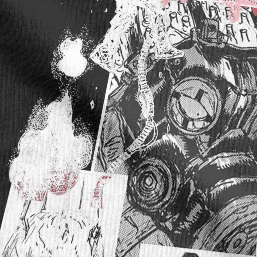 Dorohedoro Hindernisse T-Shirts Herren Anime Genial 100% Baumwoll-Tees Rundhals Kurzarm T-Shirt Geschenkidee Kleidung
