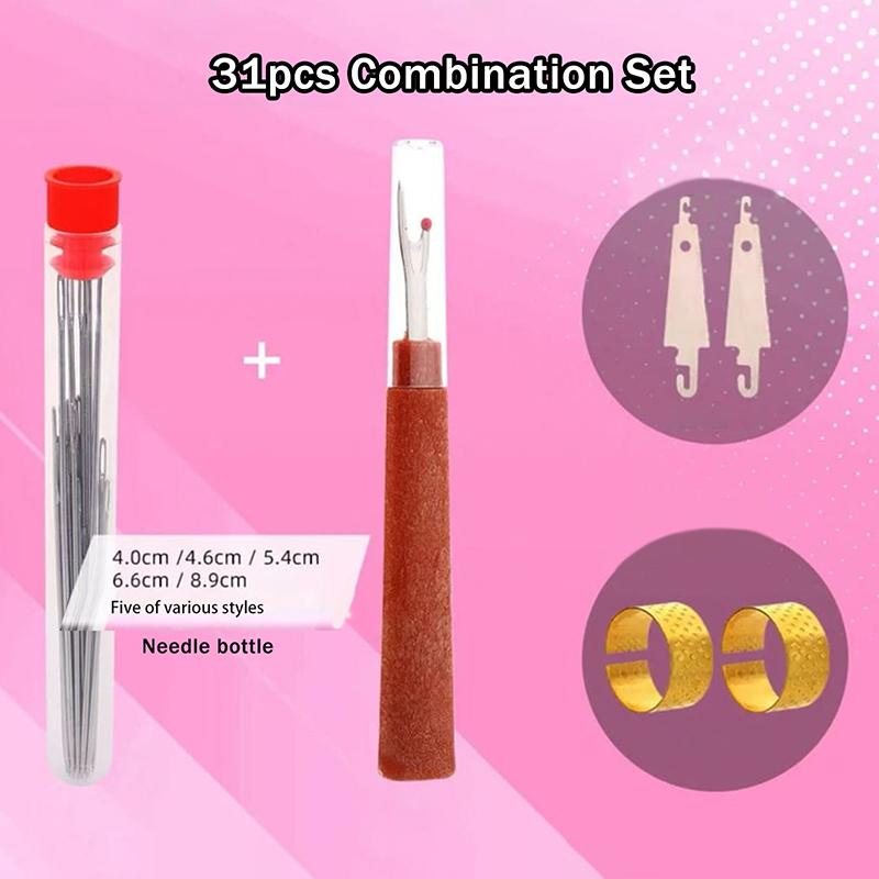 

Набор швейных ниток из 31/34/36 штук и набор швейных инструментов с распарывателем швов, подходит для шитья квилтов и домашних аксессуаров, ручная работа A