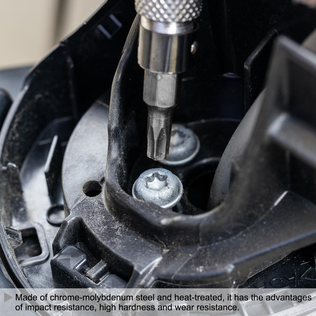T20-T100 Torx Bit Socket 1/2" Drive 6 Point Torx Star Screwdriver Socket Adapter CR-MO Steel Lengthen Impact Bit Sockets