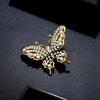 Premium Sense Alloy Pearl Butterfly Brooch Women's Summer Anti-light Accessories Men's Hat Decoration Pin Wholesale Jewelry