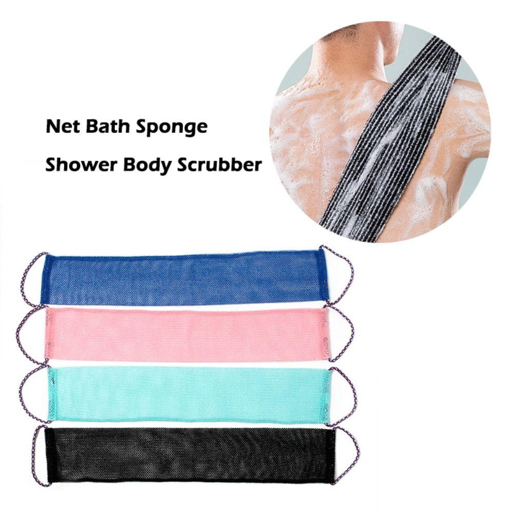 New Reusable African Net Sponge Long Length Back Strap Shower Puff Gentle Exfoliation Thick Foam Body Scrubber Bathing