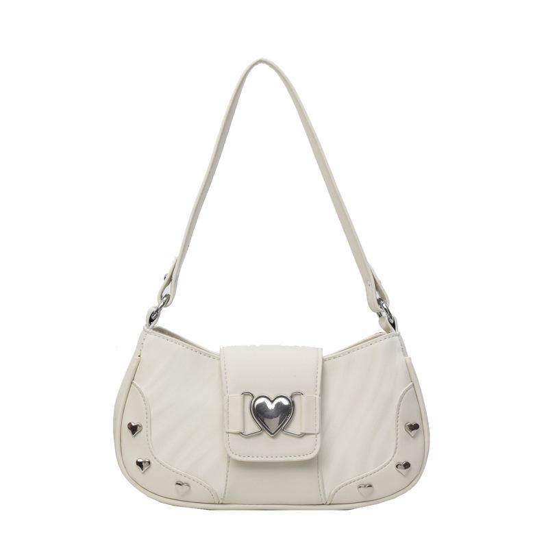 

2025 spring and summer new temperament light luxury shoulder bag women s Korean version rivet messenger bag fashionable versatile underarm bag 24*7*13