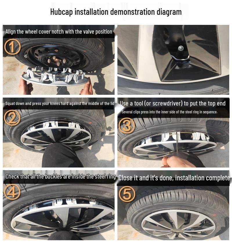 Wuling Hongguang EV New Energy Modified Tire Decorative Wheel Cover for Hongguang V Steel Wheels.