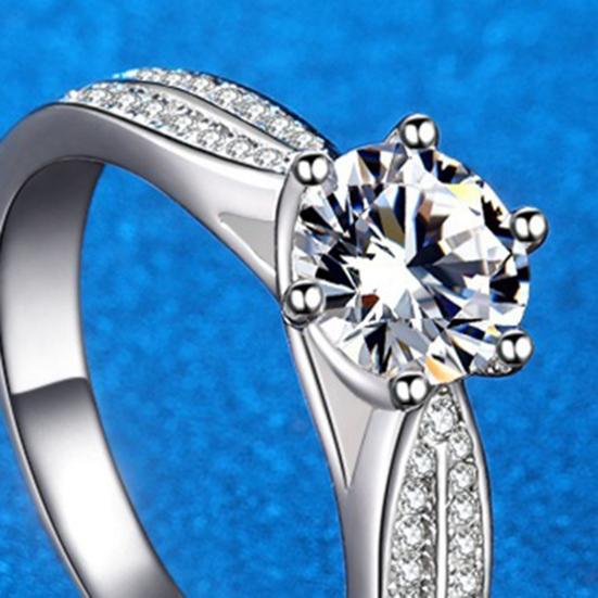 Funkelnde Ohrringe, Strass, geometrisch, galvanisiert, Braut-Set, perfekter Hochzeitsversprechen-Ring für Frauen