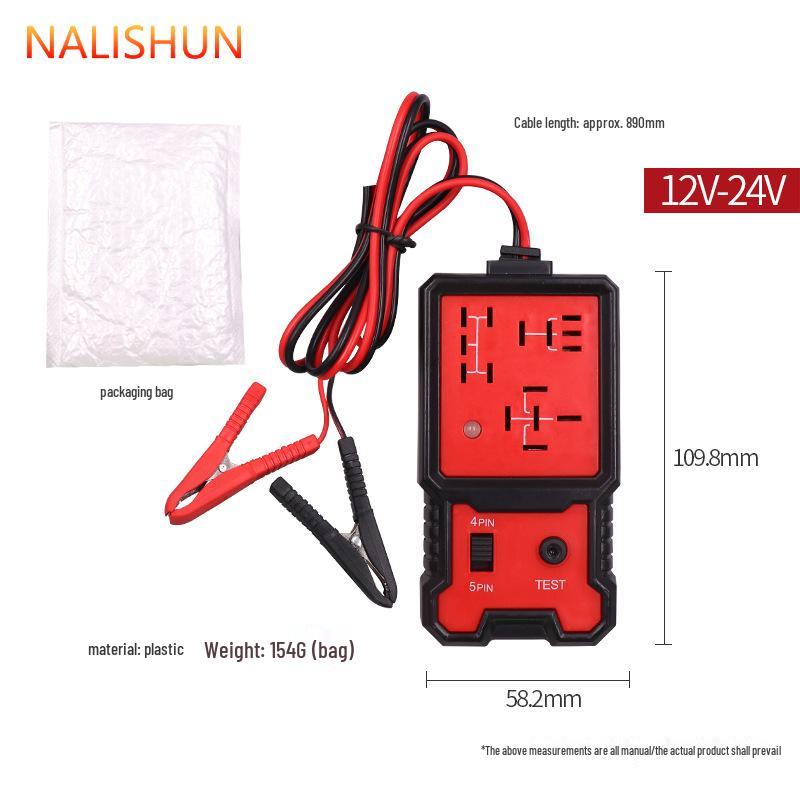 12V/24V Car Relay Tester for Four-Pin/Five-Pin Relays