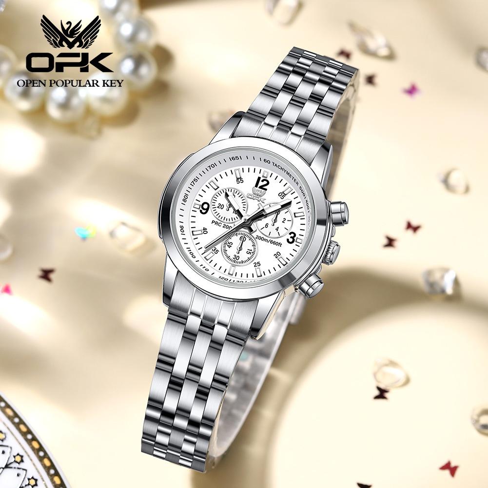 OPK Brand Waterproof Luminous Men's Automatic Quartz Watch Student Korean Version Digital Large Dial