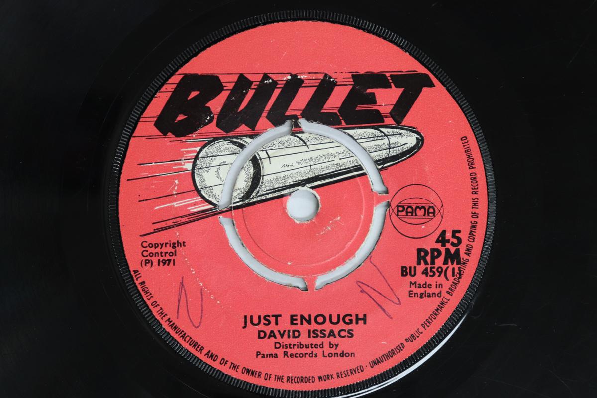 

7inch Record DAVID ISSACS ROY PATIN Just Enough Standing BU459 BULLET 1971 UK Reggae Ska Dub Used