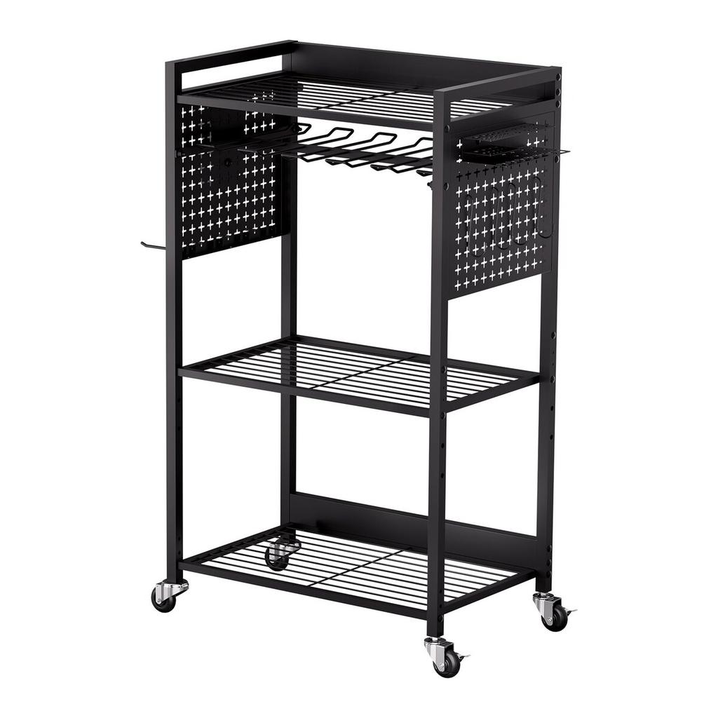 Carrito Organizador de Herramientas de 4 Niveles con Ruedas 150 lbs Carrito de Garaje para Taller