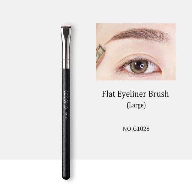 Pincel Eyeliner Plano Cabelo de Nylon Lâmina Fino Eyeliner Linha Sobrancelha Pincel Preto Fino Delineador Contorno Sobrancelha Ferramentas Maquiagem Cosméticos