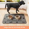 Rinseable Absorbent Pet Feeding Mat Quick Drying Anti-slip Dog Food Pad Stain-Resistant Pet Placemat Dog