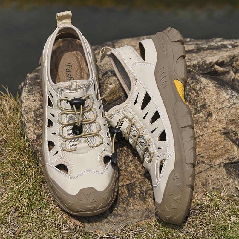Fashion New Fashion Mens Beach Sandals Anti-collision Summer Hiking Shoes Outdoor Wading Aqua Shoes Non-Slip Male Treking Shoes Sneakers