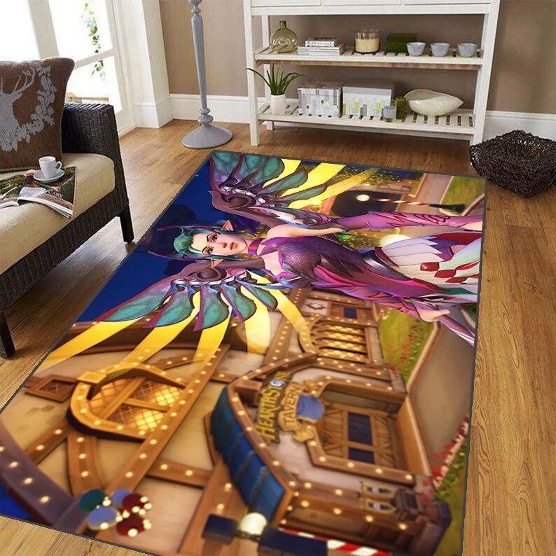 Overwatch Carpet for Living Room,Soft Flannel Rug for Bedroom ,Anti-Slip  BATHROOM Mat,  Baby Play Mat, Anime Rug  Decoracion