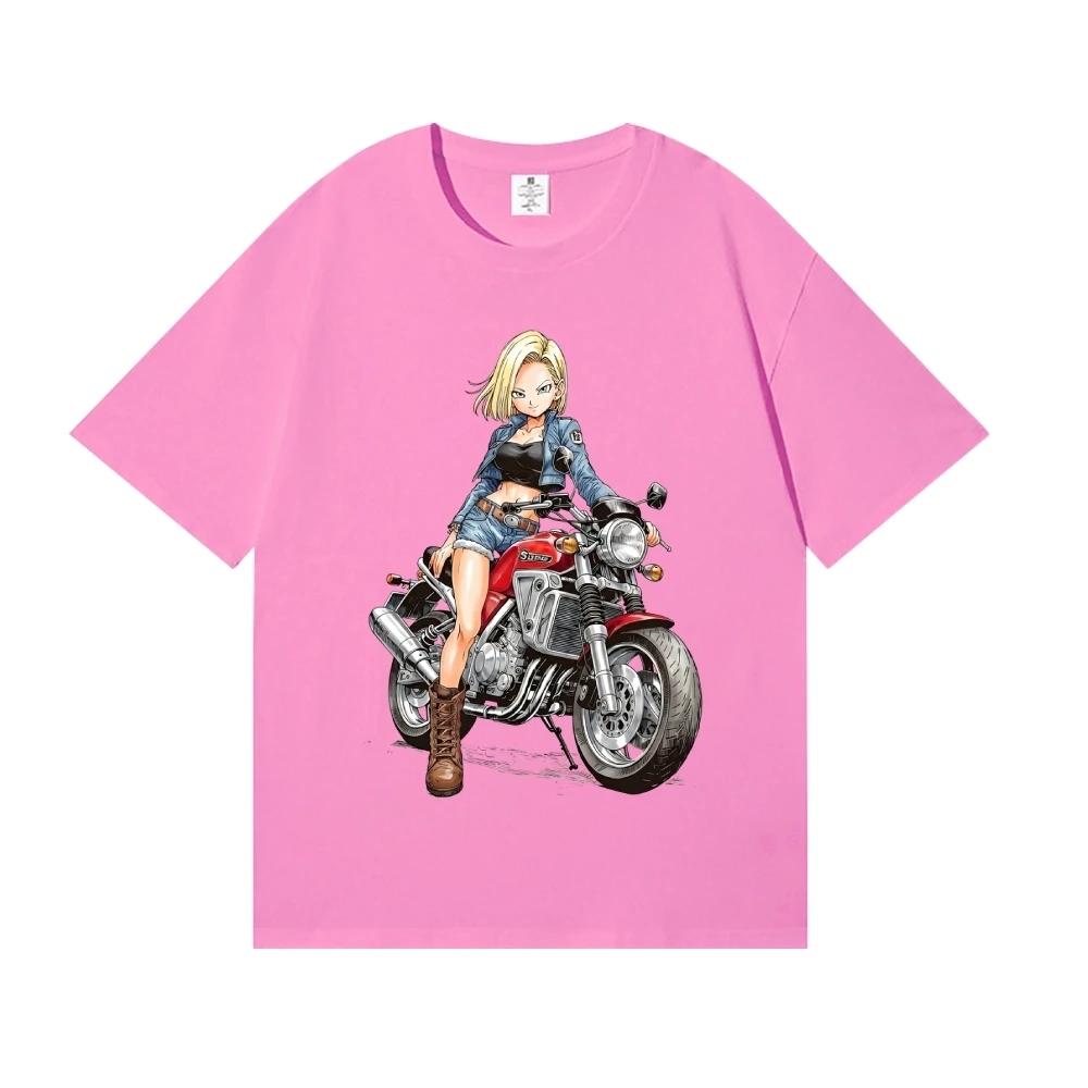 Dragon Ball Android 18 Классическая футболка в японском стиле Высококачественная уличная одежда Мужская одежда Женская одежда 2026 Лето Новая футболка