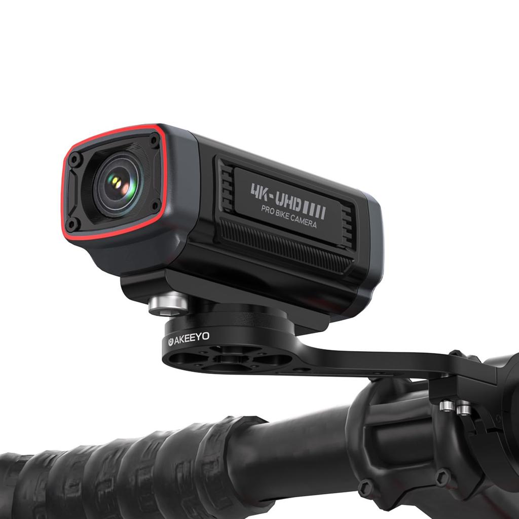 AKEEYO Bicycle Dash 5 4K UHD for Road Smartphone 64GB Card Wide Continuous Loop Emergency No Wiring LED Signal Cam, Megapixel, 28fps/2K 55fps, Bikes,