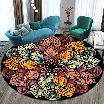 Kleurrijke Boheemse Mandala Rond voor Slaapkamer Stoel Vloermat - Yoga Meditatie Kleed tapijten voor woonkamer