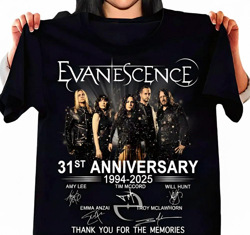 Evanescence 30-летие Спасибо за воспоминания Футболка S-5XL BL543 Унисекс Футболка XXXL