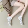 Tulip Boat Socks Women'S White College Wind Wind Flower Girl Socks Cotton Short Tube Three-Dimensional Relief Women'S Socks