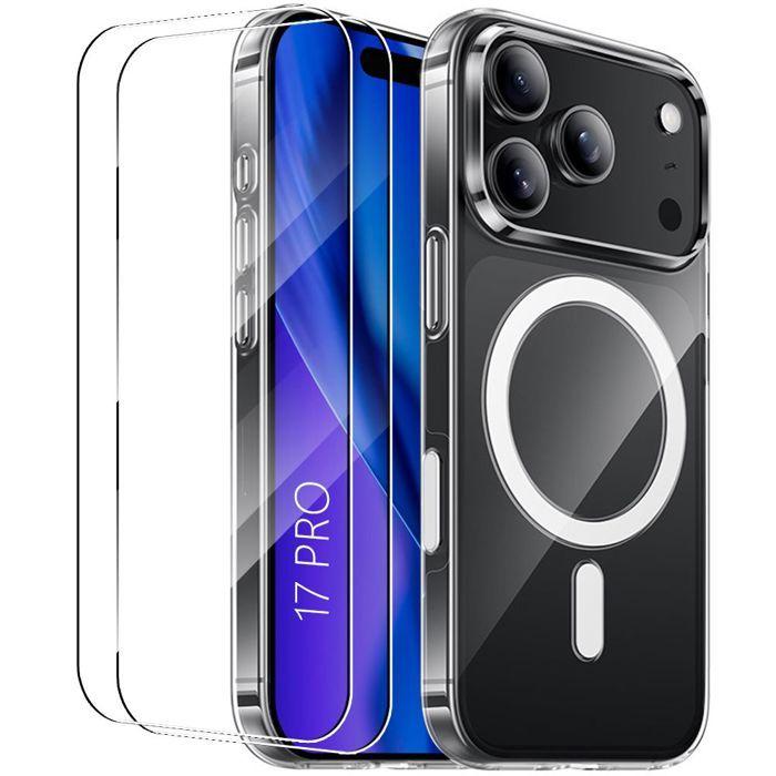 Coque de protection - BOOLING - iPhone 17 Pro - Antichoc - Transparent - Avec Cercle Magnétique